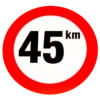 Sticker 45 Km.