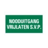 Bord Nooduitgang Vrijlaten - 150x300 Mm.