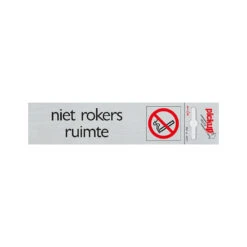 Bord Alulook Niet Rokers Ruimte - 165x44 Mm Zelfklevend.