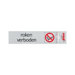 Bord Alulook Roken Verboden - 165x44 Mm Zelfklevend.