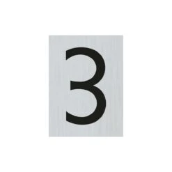 Bord Alulook Cijfer 3 - 44x60 Mm Zelfklevend.