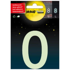 Glow In The Dark Nummer 0 - 75 Mm Zelfklevend.