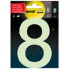 Glow In The Dark Nummer 8 - 100 Mm Zelfklevend.