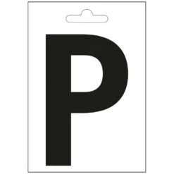 Nautic Letter P Zwart 100 Mm.
