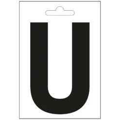 Nautic Letter U Zwart 100 Mm.