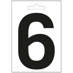 Nautic Cijfer 6 Zwart 100 Mm.