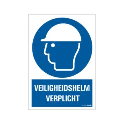 Bord Veiligheidshelm Verplicht - 230x330 Mm.